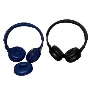 JBL On Ear Headphones Lot Blue Working Black Right Ear Not Working Parts Repair